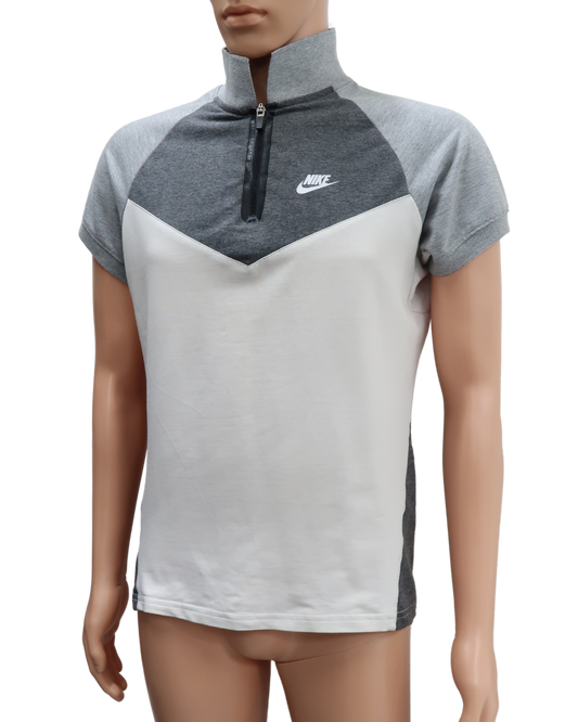 Polo à manches courtes gris & blanc - Nike - L