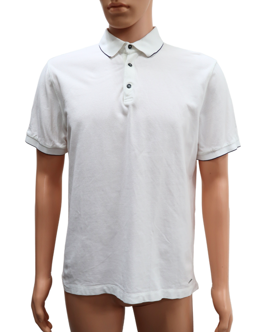 Polo blanc & noir - Massimo Dutti - L