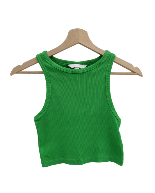 Crop top vert - H&M - XS