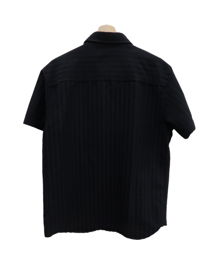 Chemise noire à manches courtes - XL