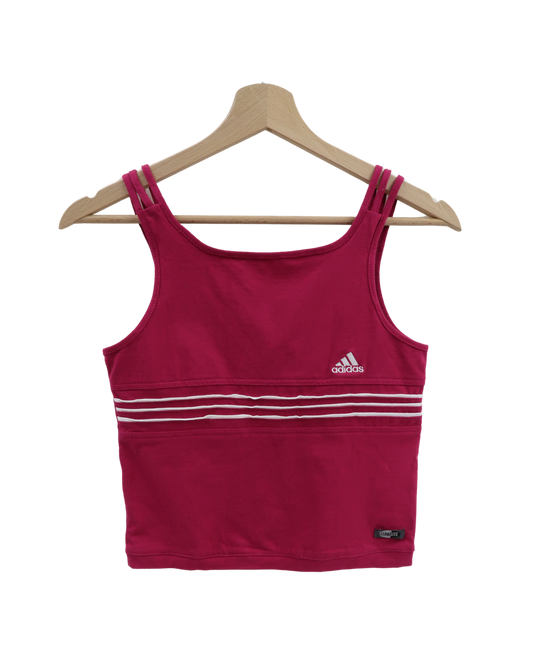 Débardeur rose & blanc - Adidas - S