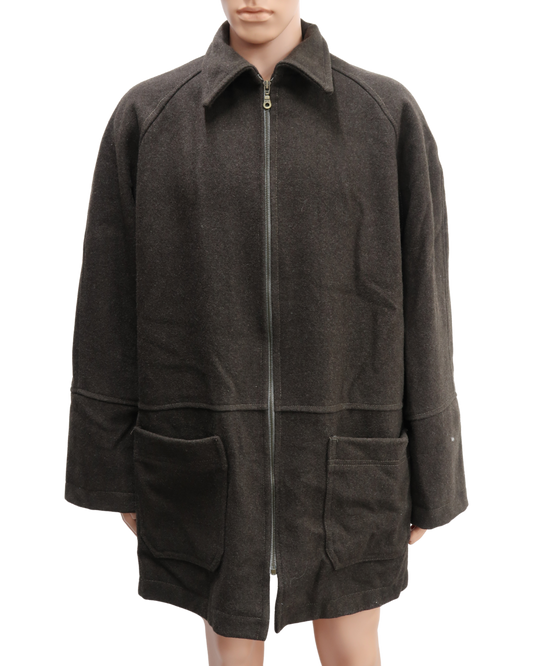 Manteau marron en laine - XXL