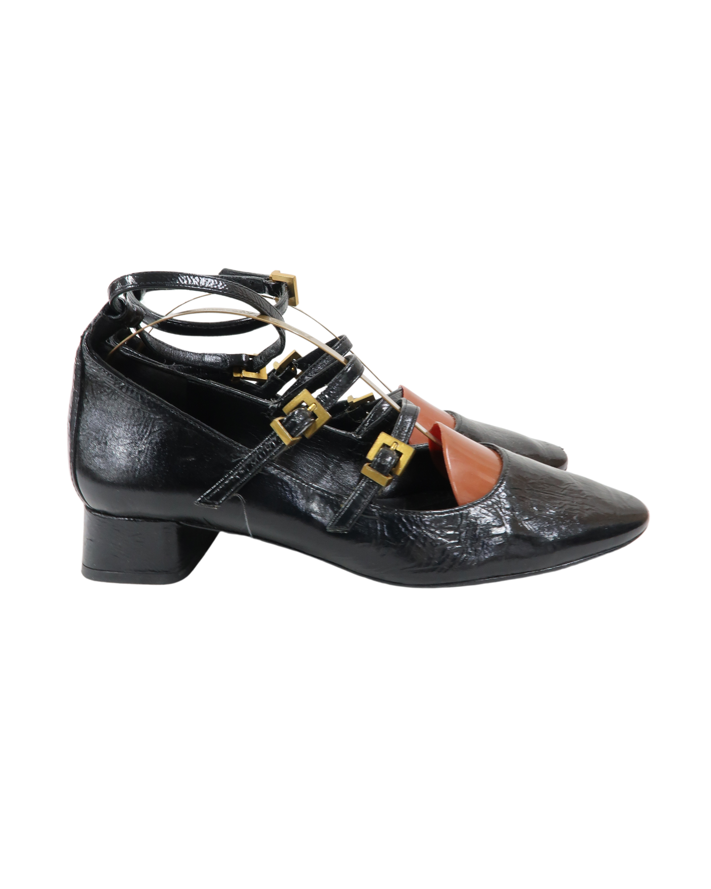 Chaussures noires à doubles boucles - Massimo Dutti - 36