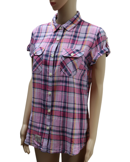 Chemise à manches courtes à carreaux - Superdry - M