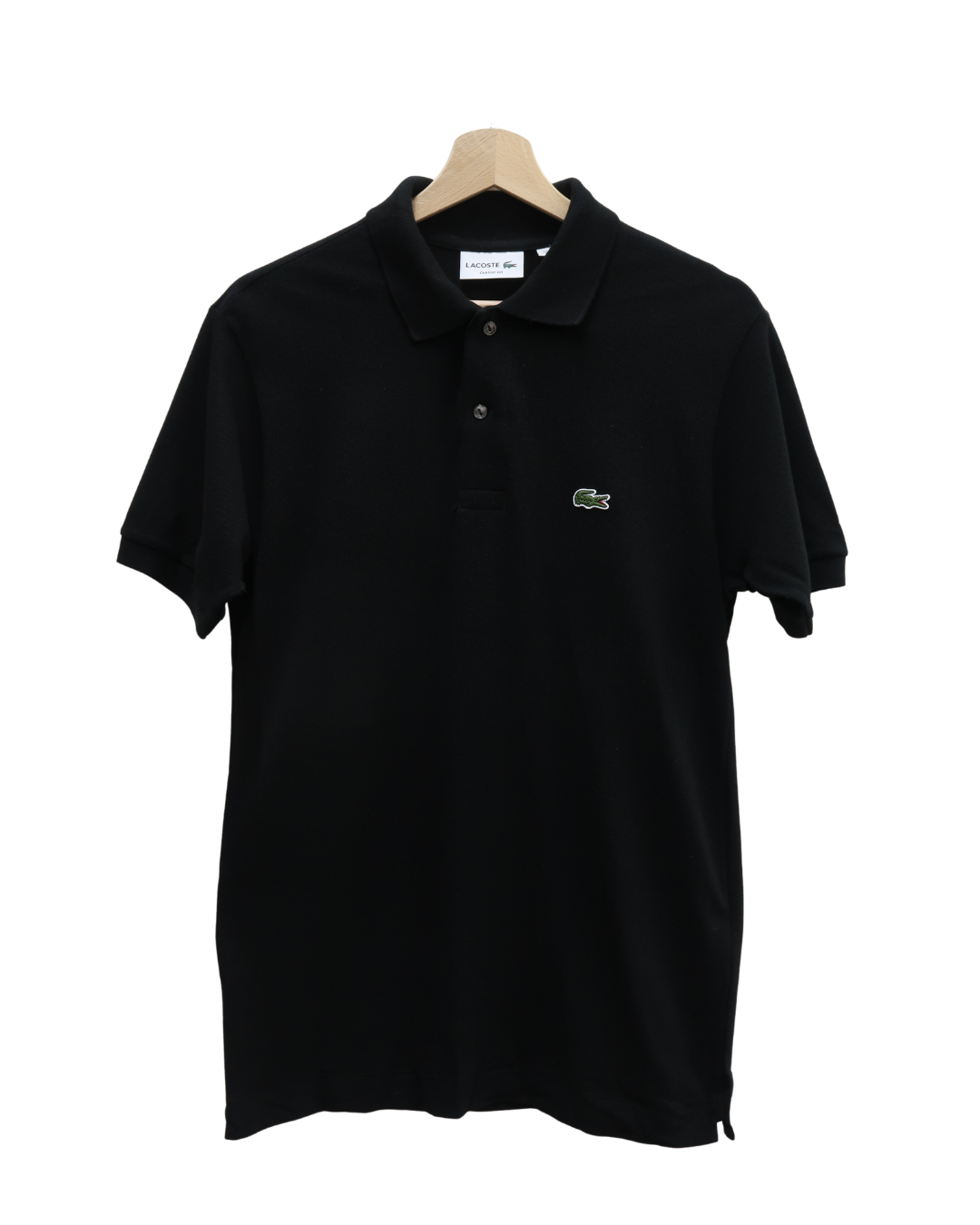 Polo noir à manches courtes - Lacoste - S