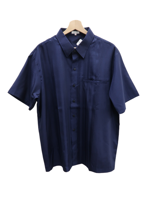 Chemise à manches courtes bleue marine - Thai Silk - XL