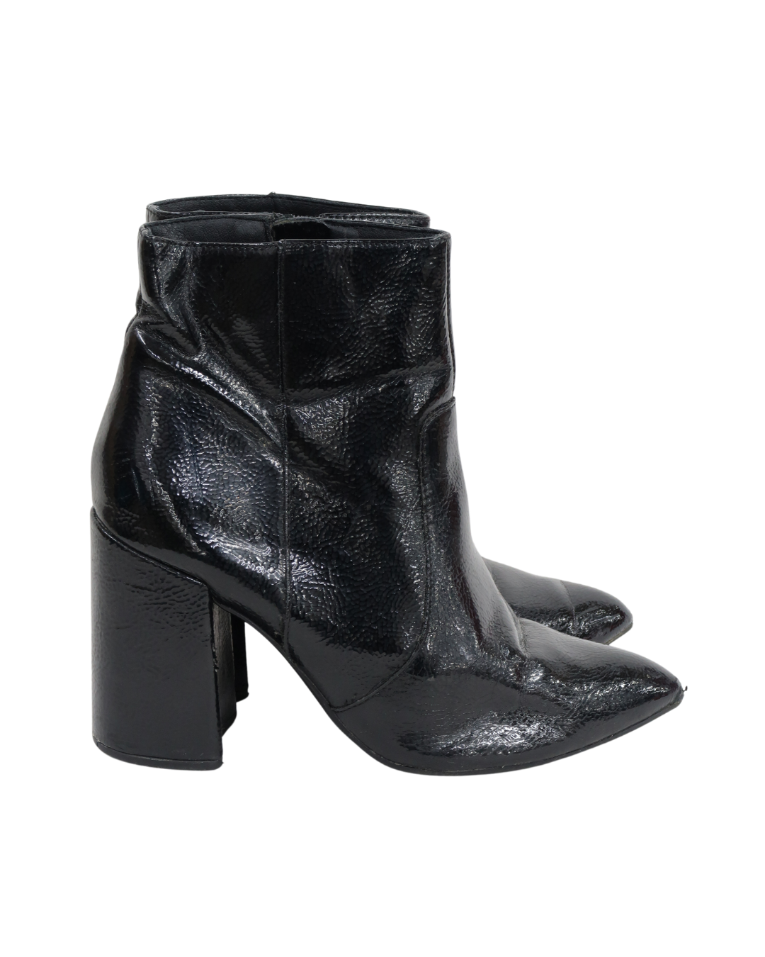 Bottines noires vernis à talons - New Look - 38