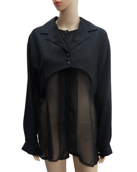 Chemise noire - Lady Vendetta - Taille unique