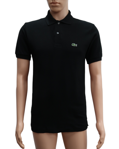 Polo noir à manches courtes - Lacoste - S