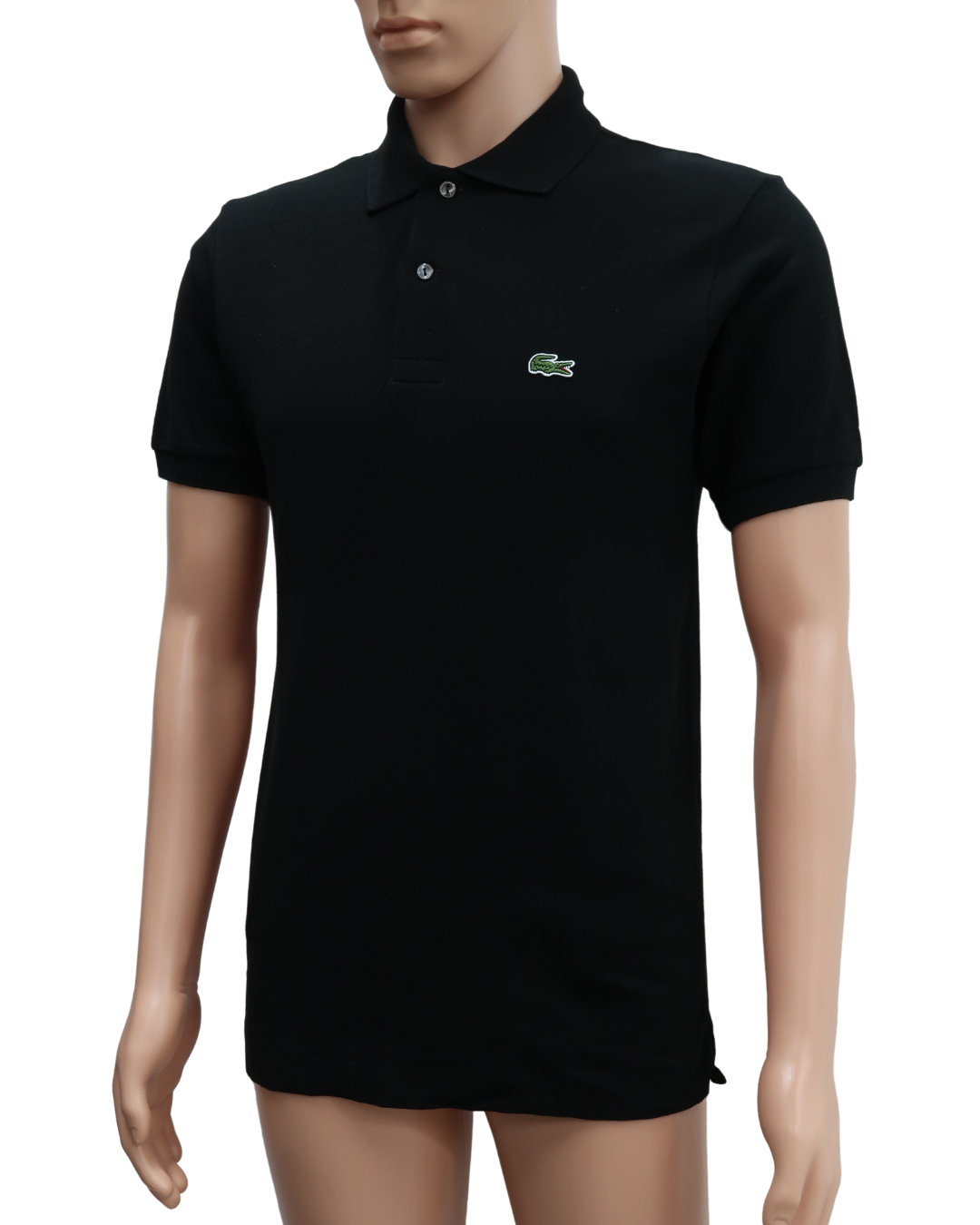 Polo noir à manches courtes - Lacoste - S