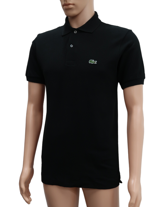 Polo noir à manches courtes - Lacoste - S