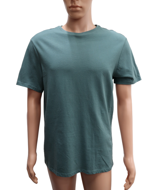 T-shirt vert turquoise col rond - Kiabi - M