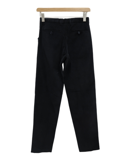 Pantalon chino noir strié en velour - Jules - S