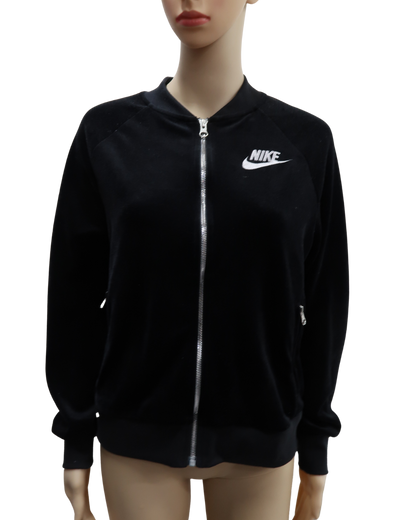 Gilet à capuche noir en velours - Nike - S