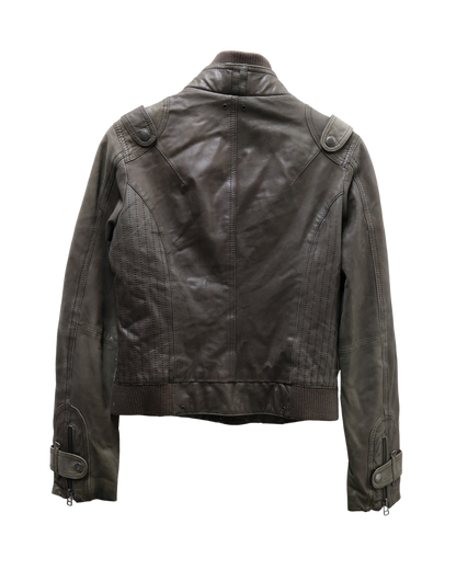Blouson en cuir gris - Street One - M