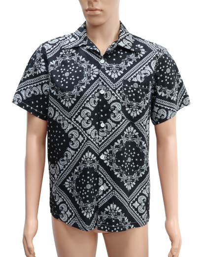 Chemise à manches courtes à motifs - Shein - M