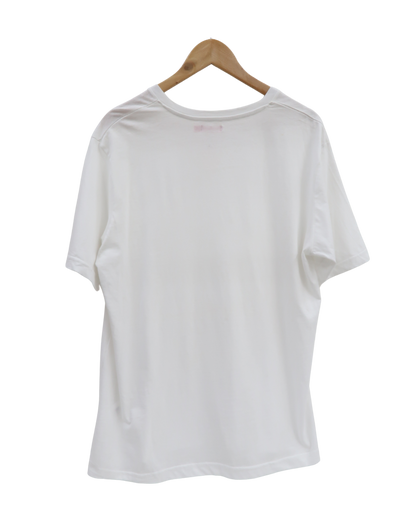 T-shirt blanc col V - Tissaia Basics - M