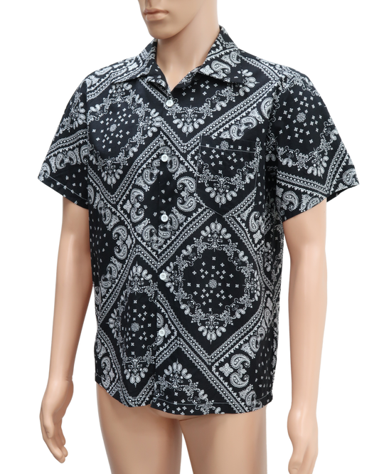 Chemise à manches courtes à motifs - Shein - M