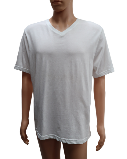 T-shirt blanc col V - Tissaia Basics - M