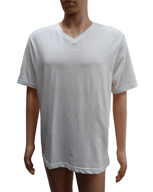 T-shirt blanc col V - Tissaia Basics - M