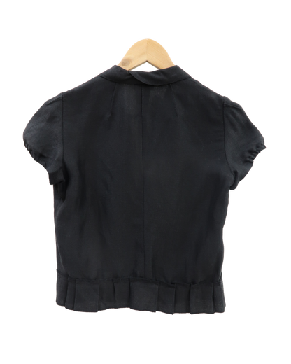 Chemise noire à manches courtes - Sonia Rykiel - S