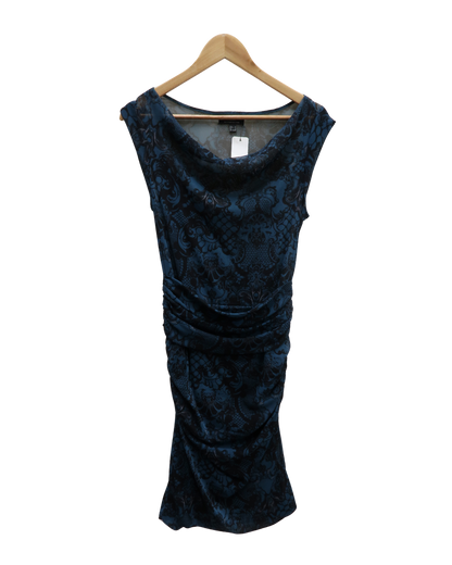Robe longue turquoise & noire - Mexx - M