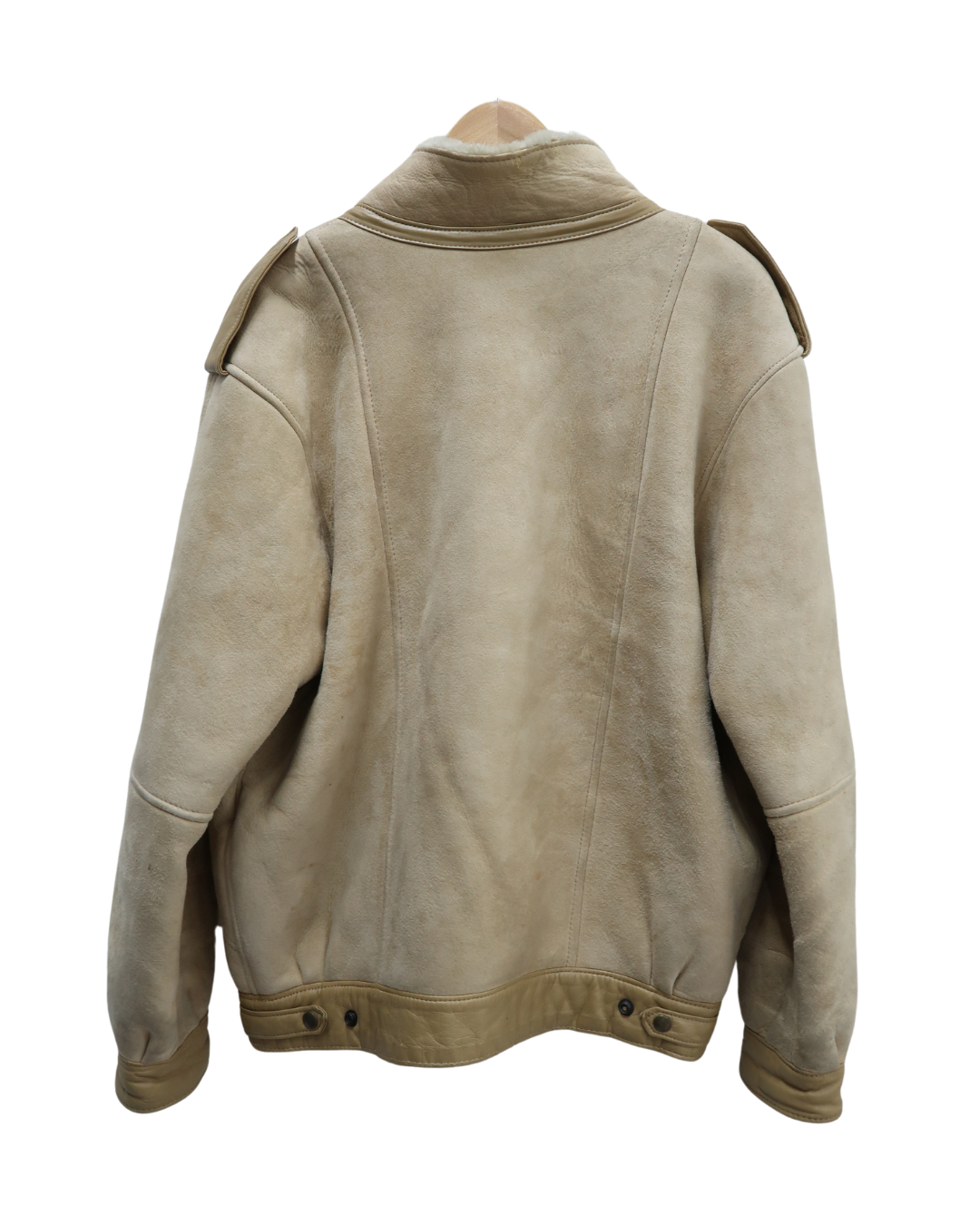 Manteau en cuir beige - Alcodin - XXL