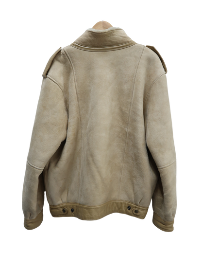 Manteau en cuir beige - Alcodin - XXL