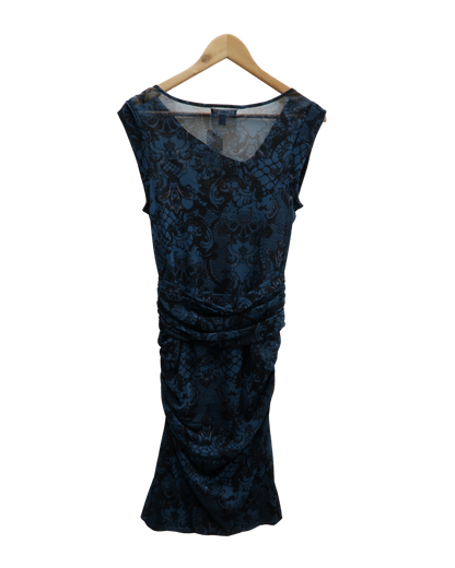 Robe longue turquoise & noire - Mexx - M