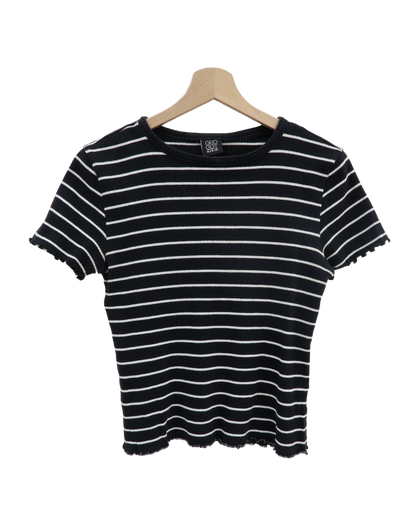 T-shirt à rayures noir & blanc - Groggy - XS