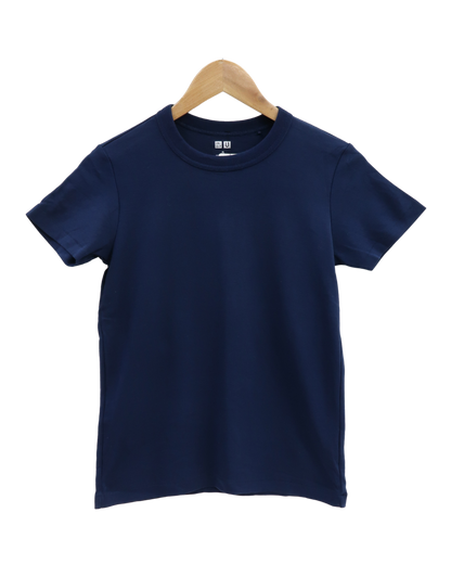 T-shirt à manches courtes bleu marine col rond - Uniqlo - S
