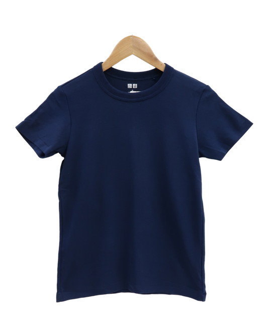 T-shirt à manches courtes bleu marine col rond - Uniqlo - S
