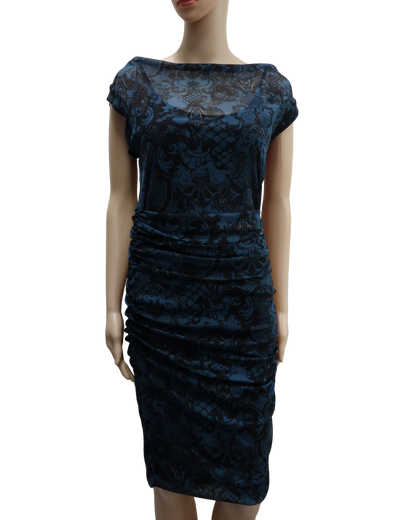 Robe longue turquoise & noire - Mexx - M