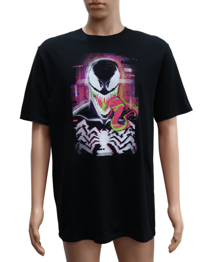 T-shirt noir à graphique - L