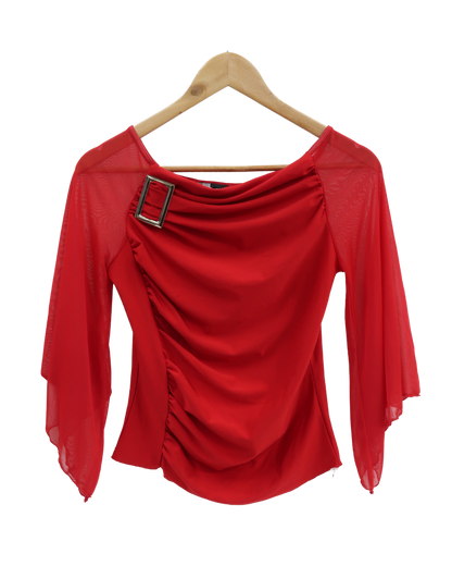 Haus drapé rouge - Newfashion - S