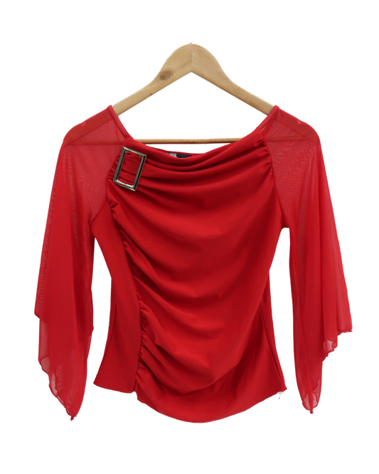 Haus drapé rouge - Newfashion - S