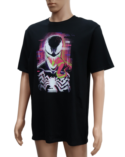 T-shirt noir à graphique - L
