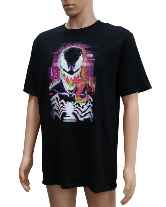 T-shirt noir à graphique - L