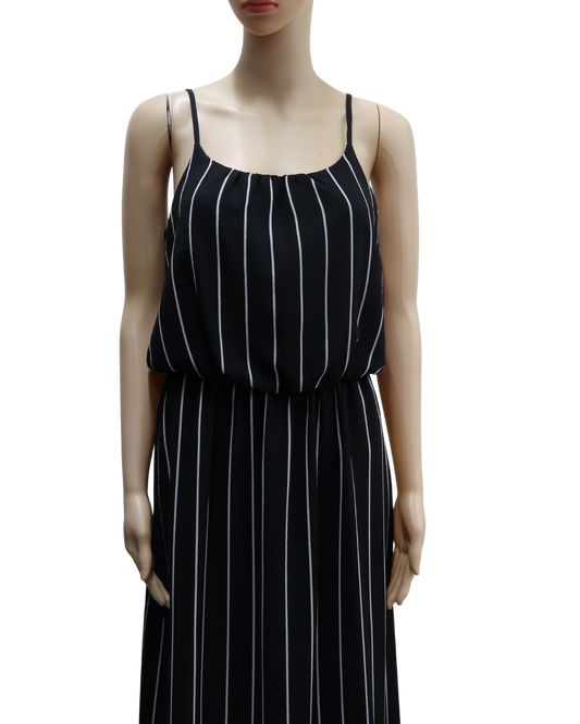 Robe longue à rayures noire et blanche - Only - S