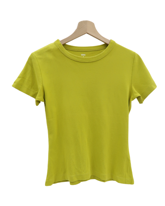 T-shirt jaune moutarde - Hema - S