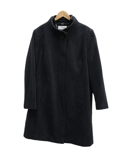 Manteau long gris foncé en laine - Gerry Weber - XL
