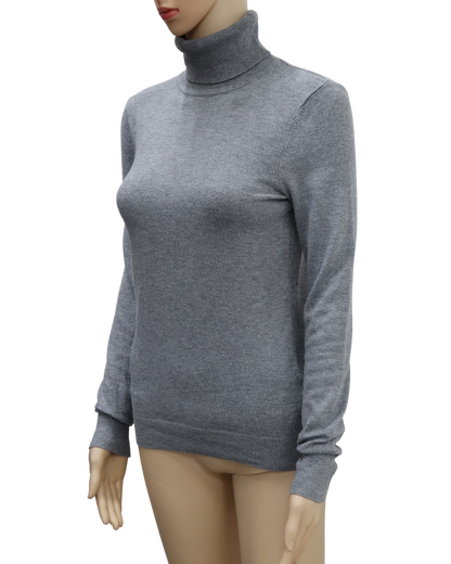 Pull gris à col roulé - Camaïeu - XS