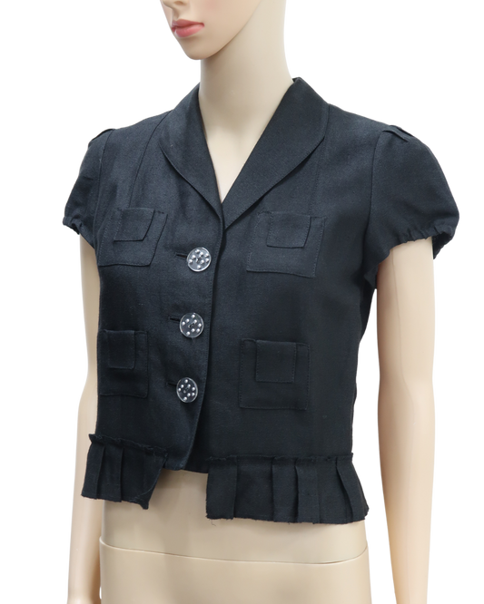 Chemise noire à manches courtes - Sonia Rykiel - S