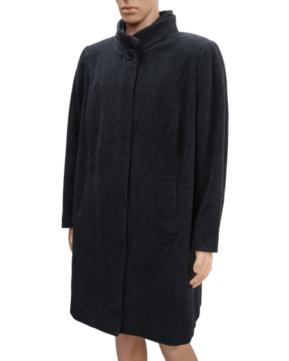 Manteau long gris foncé en laine - Gerry Weber - XL