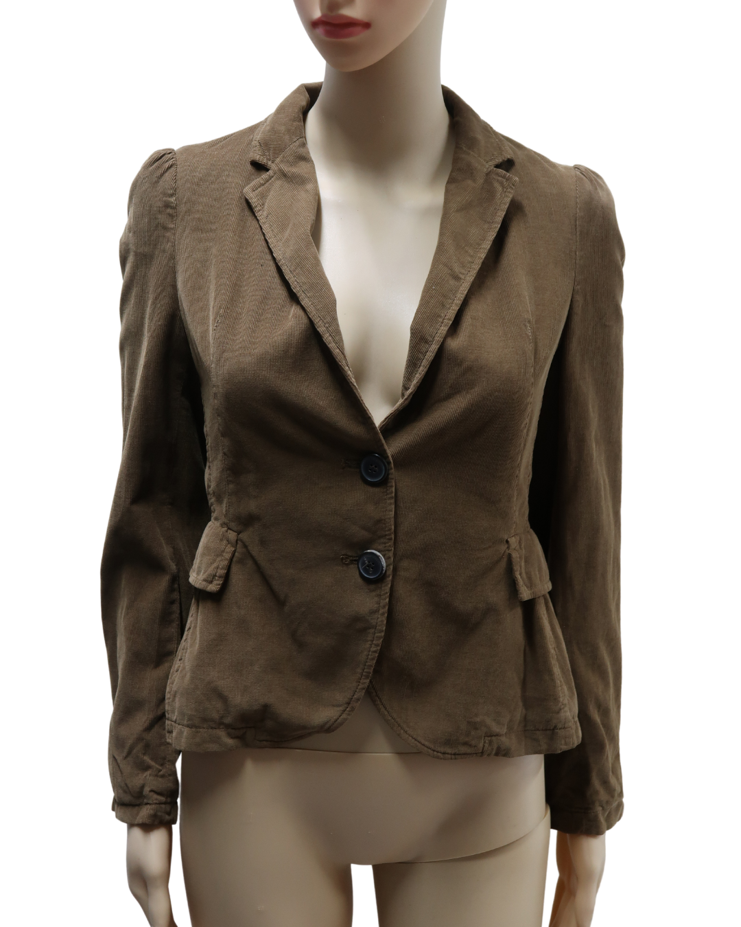 Veste striée en velour marron - Zara - S