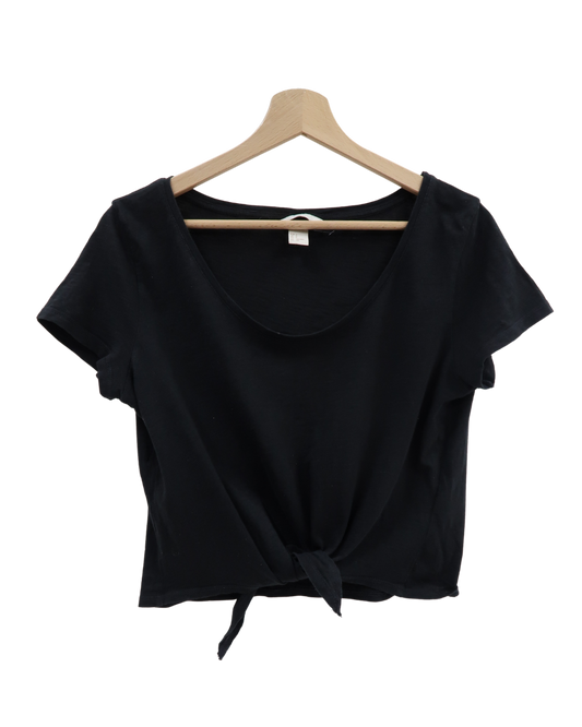 Haut noir à noeud - H&M - S