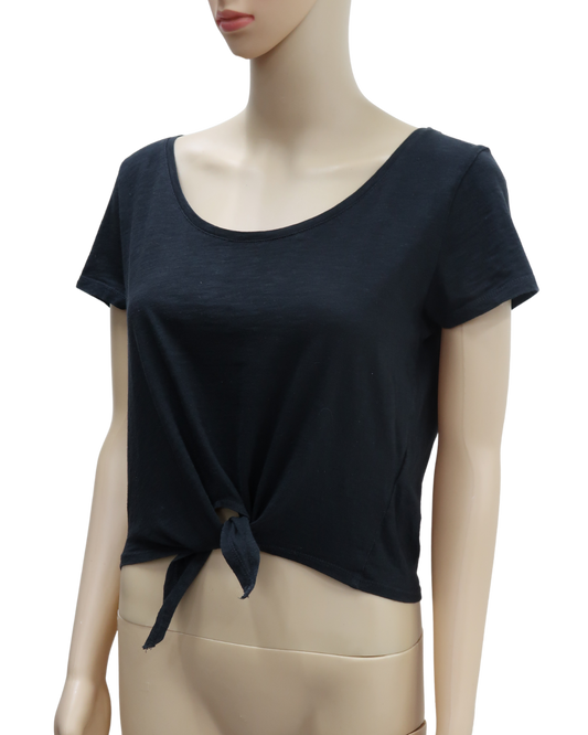 Haut noir à noeud - H&M - S