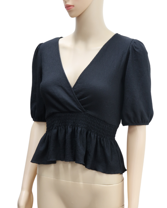 Haut cache-coeur noir - Stradivarius - S