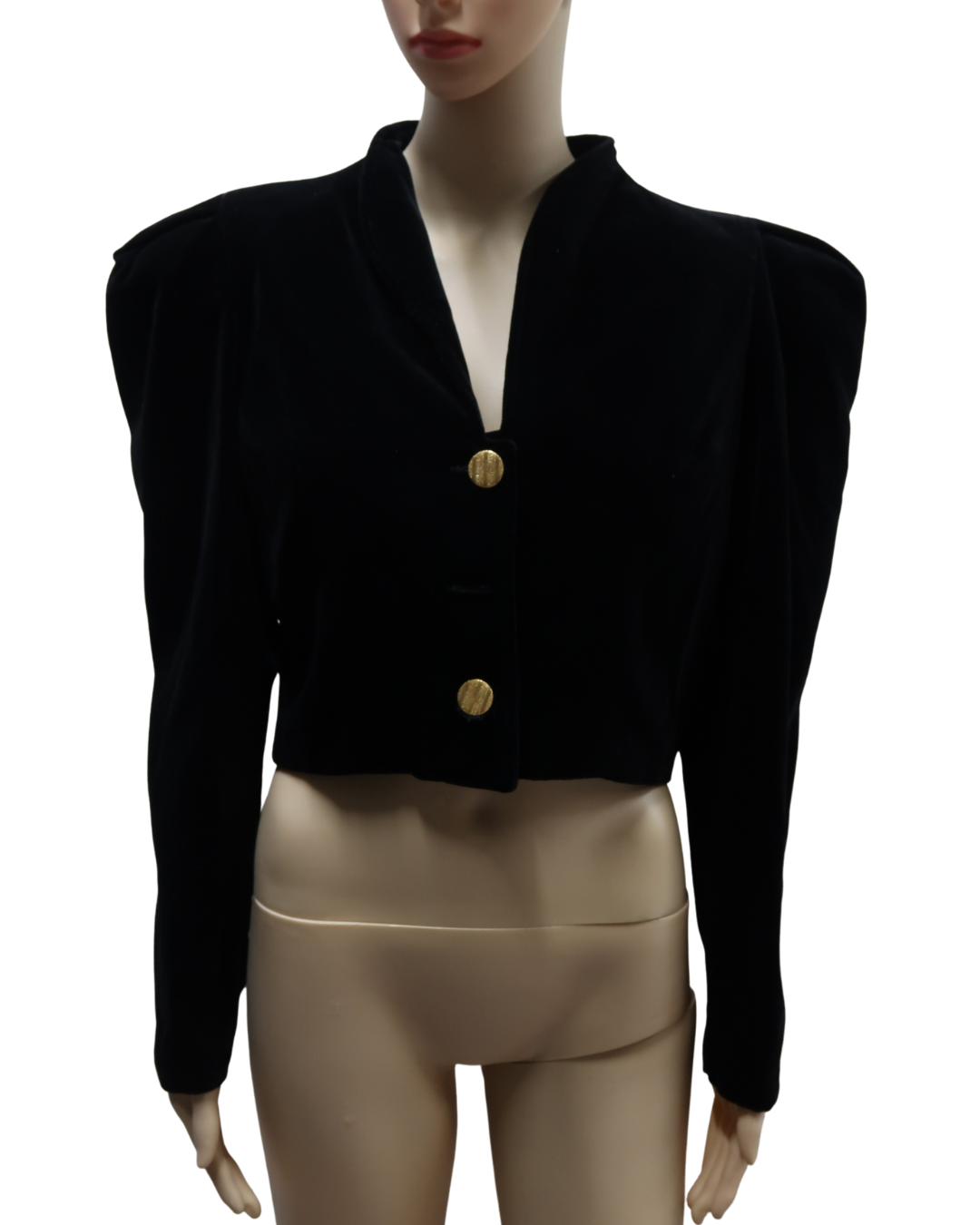 Veste noire en velour à épaulettes - M/L