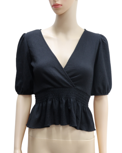 Haut cache-coeur noir - Stradivarius - S